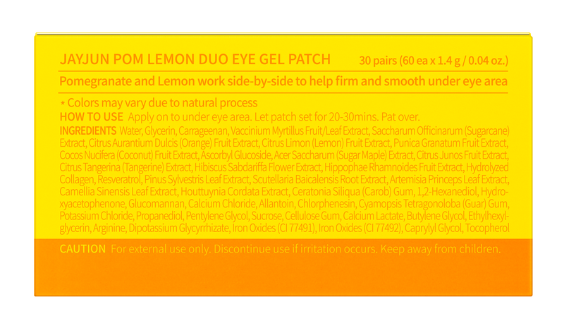JAYJUN Pom Lemon Duo Eye Gel Patch
