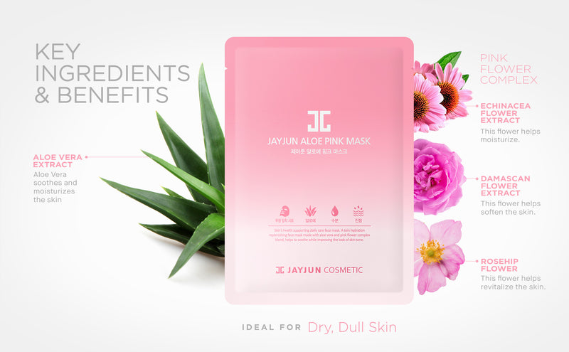 JAYJUN Aloe Pink Mask - 10 Sheets